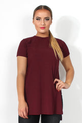 Cadence Wine Cross Back Top-Tops