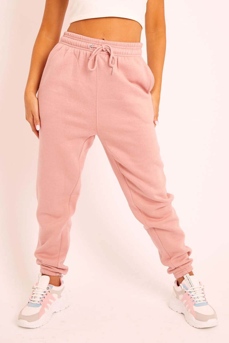 Camel Elasticated Tie Waist Joggers - Kamella-Joggers