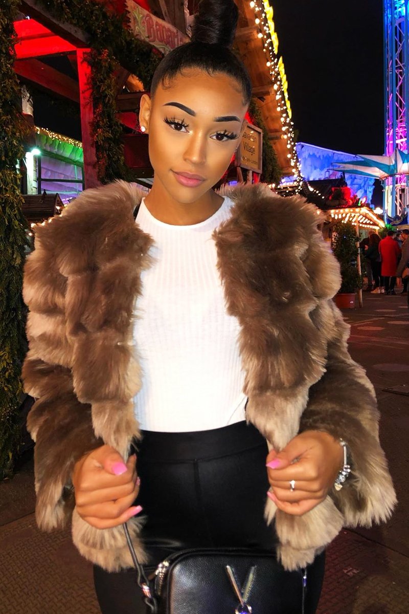 Camel Faux Fur Jacket - Estelle-Jackets