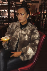 Camel Faux Fur Jacket - Estelle-Jackets