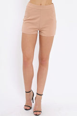 Camel High Waisted Shorts - Alicina-Shorts