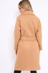 Camel Long Duster Coat - Nina-Coats
