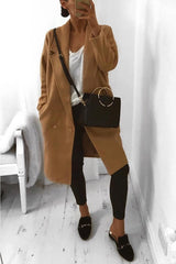 Camel Long Duster Coat - Nina-Coats