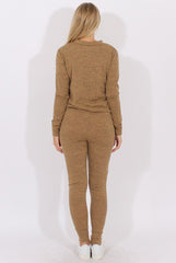 Camel Loungewear Set - Josie-Loungewear