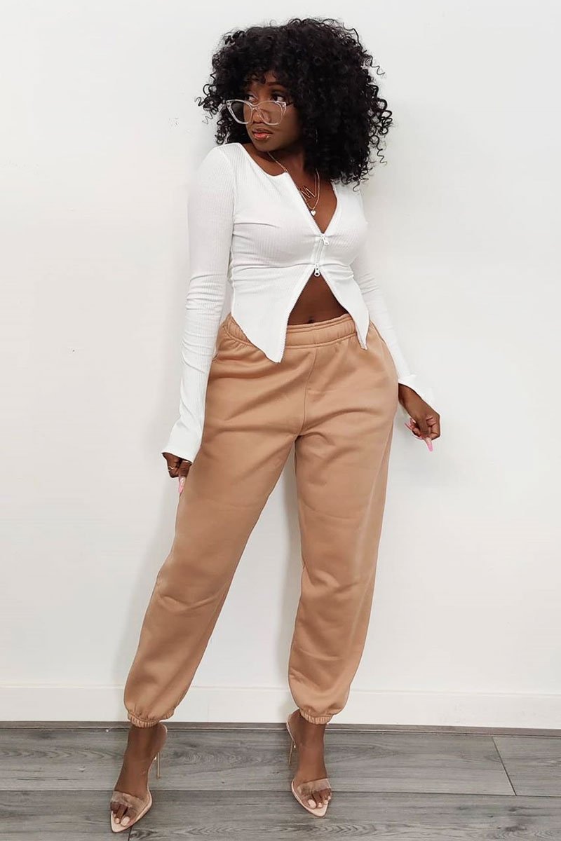 Camel Oversized Joggers - Erica-Joggers