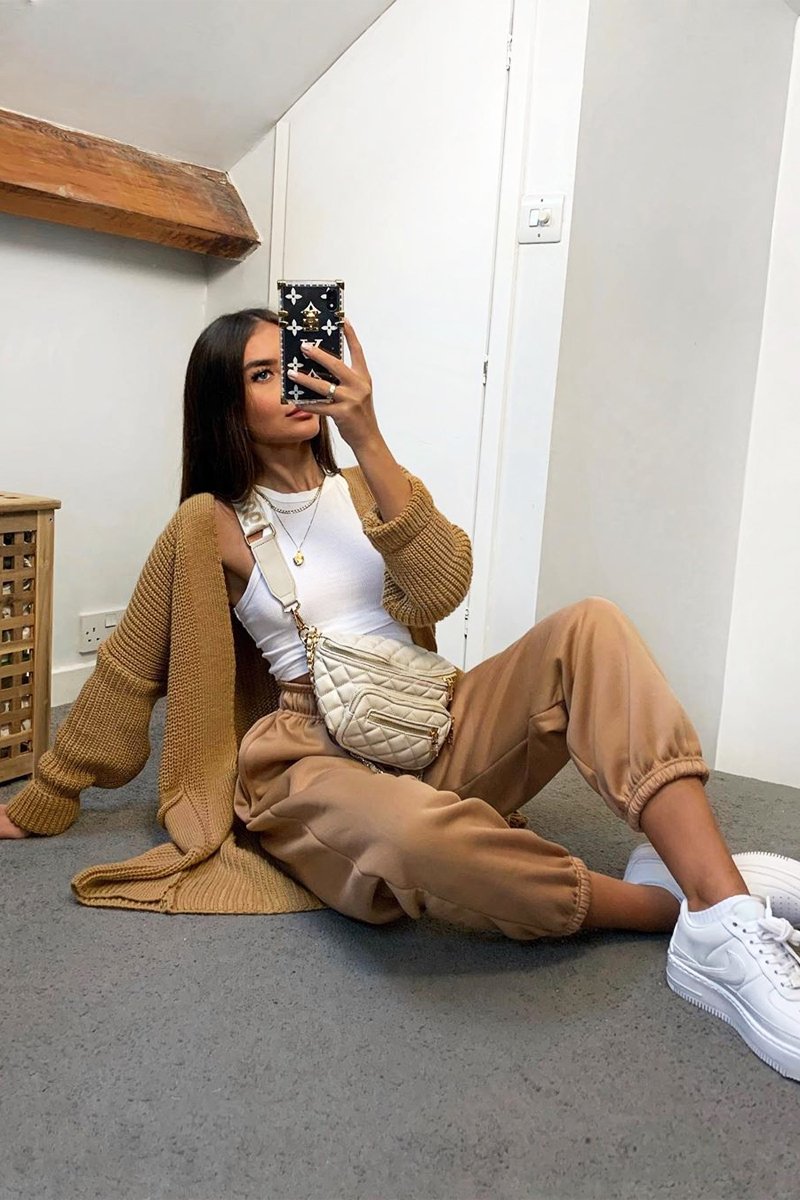 Camel Oversized Joggers - Erica-Joggers
