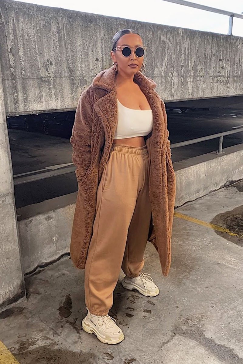 Camel Oversized Joggers - Erica-Joggers