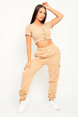 Camel Side Cargo Pocket Joggers - Chantel-Joggers