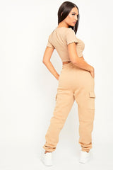 Camel Side Cargo Pocket Joggers - Chantel-Joggers