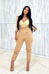 Camel Side Cargo Pocket Joggers - Chantel-Joggers