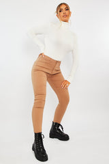 Camel Skinny Stretch Denim Jeans - Maeva-Jeans