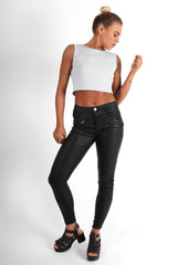 Cami Grey Crop Top-Tops