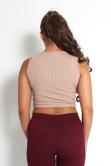 Cami Nude Crop Top-Tops