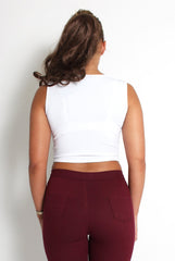 Cami White Crop Top-Tops