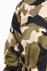 Camo Bomber Style Long Jacket - Brea-Jackets