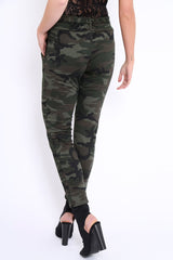 Camo Paper Bag Tie Waist Cigarette Trousers - Karmen-Trousers