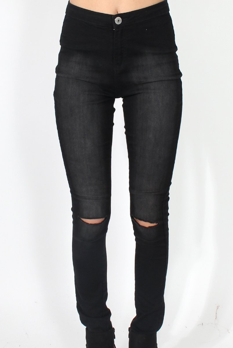 Caprice Black High Waisted Jeans-Jeans