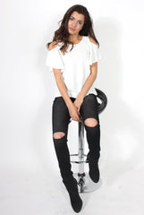 Caprice Black High Waisted Jeans-Jeans