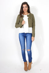 Caprice Bright Blue High Waisted Skinny Jeans-Jeans