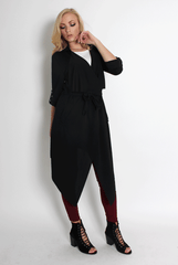 Caroline Black Waterfall Jacket-Jackets