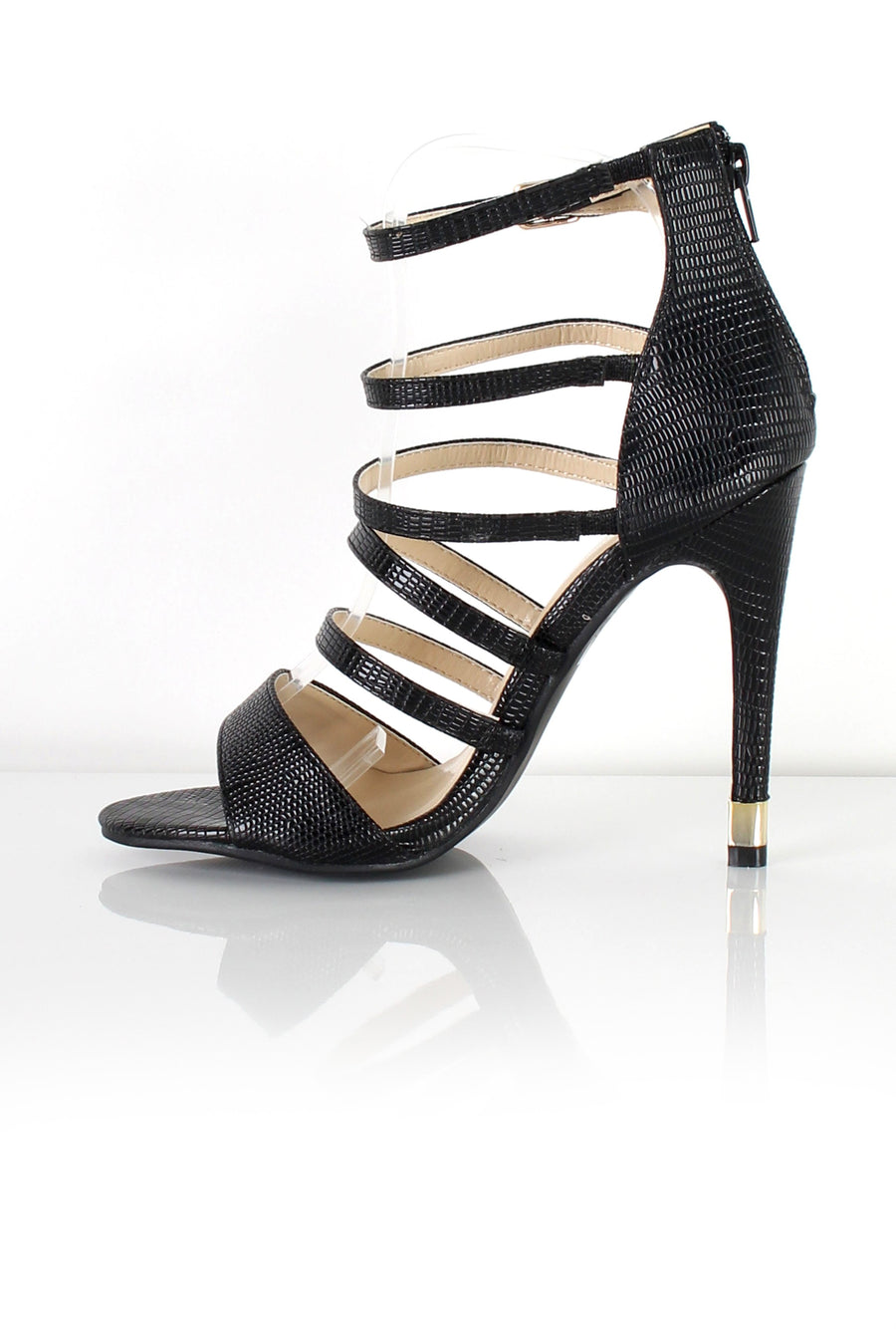 Cassie Snake Strappy Heel-Heels