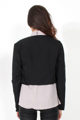 Cat Black Crop Jacket-Jackets