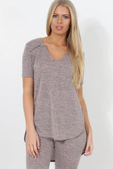 Cat Pink Zip Detail Top-Tops