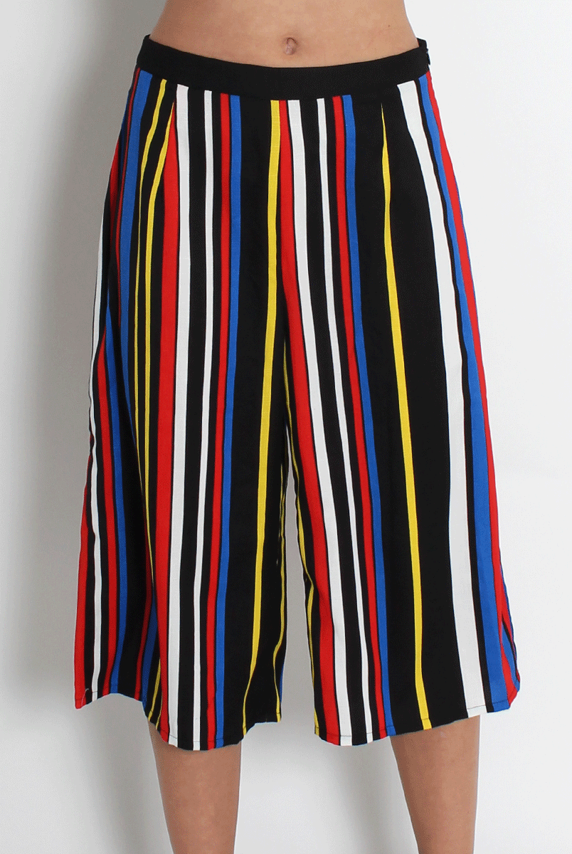 Catherine Striped CulotteTrousers-Trousers