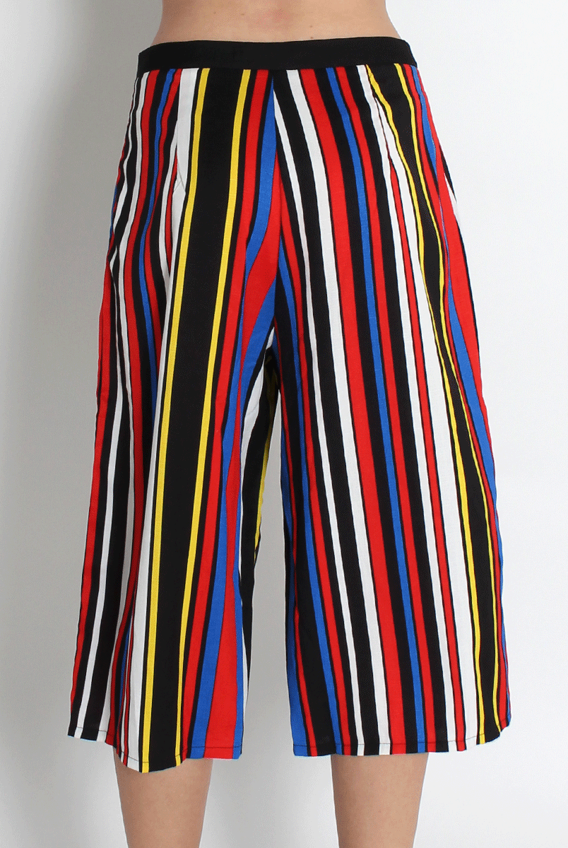 Catherine Striped CulotteTrousers-Trousers