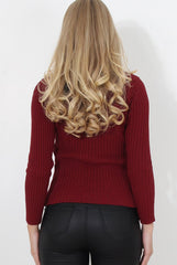 Ceanna Wine Tie Front Top-Tops