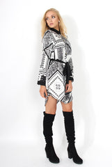 Celine Black Paisley Print Shirt Dress-Dresses