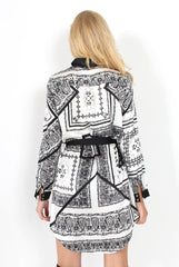 Celine Black Paisley Print Shirt Dress-Dresses