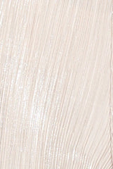 Champagne Metallic Pleated High Waisted Trousers - Phoebe-Trousers