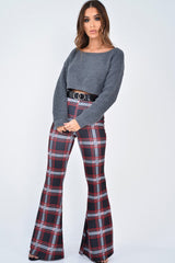 Charcoal Chunky Knit Cropped Jumper - Jasmin-Crop Jumper