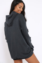 Charcoal Distressed Oversized Hoodie - Khloe-Jumper