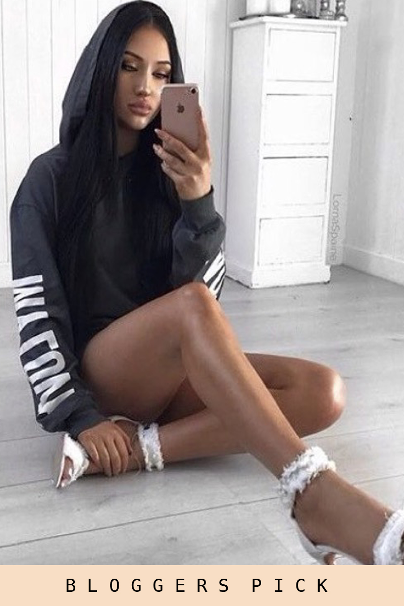 Charcoal 'My Love' Slogan Oversized Hoodie - Tish-Loungewear
