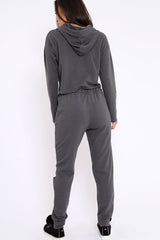 Charcoal Ripped Loungewear Set - Natalia-Loungewear
