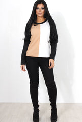 Chernice Nude Panel Top-Tops