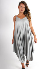 Chloe Grey Oversized Slouch Jumpsuit-Jumpsuits