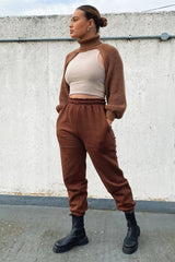Chocolate Oversized Joggers - Erica-Joggers