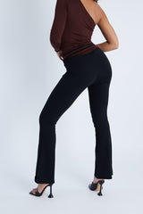 Chocolate Slinky Cut Out One Sleeve Bodysuit - Debby-Bodysuits