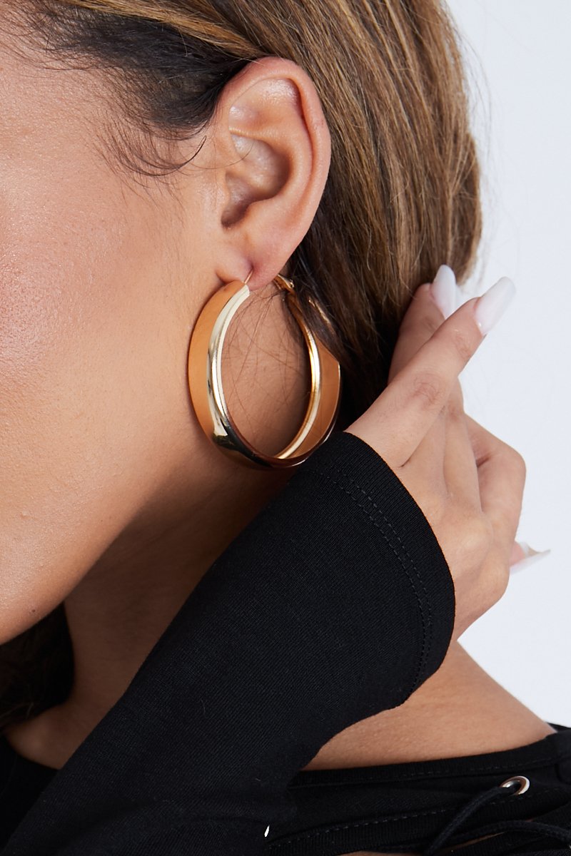 Chunky Gold Hoop Earrings - Emilina-Accessories