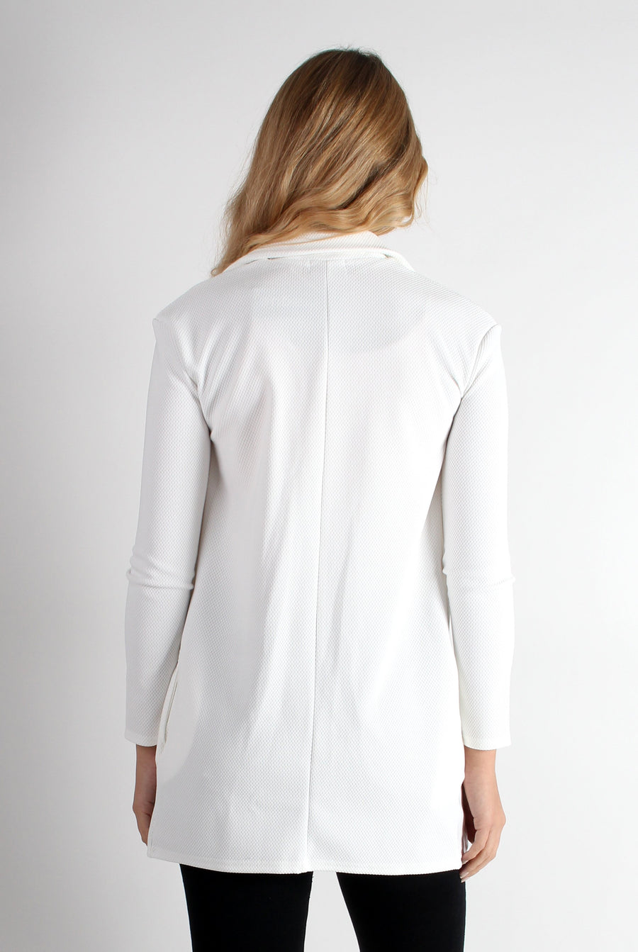 Clara White Blazer-Blazers