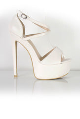 Clarie PU Strappy Platform Heels-Heels