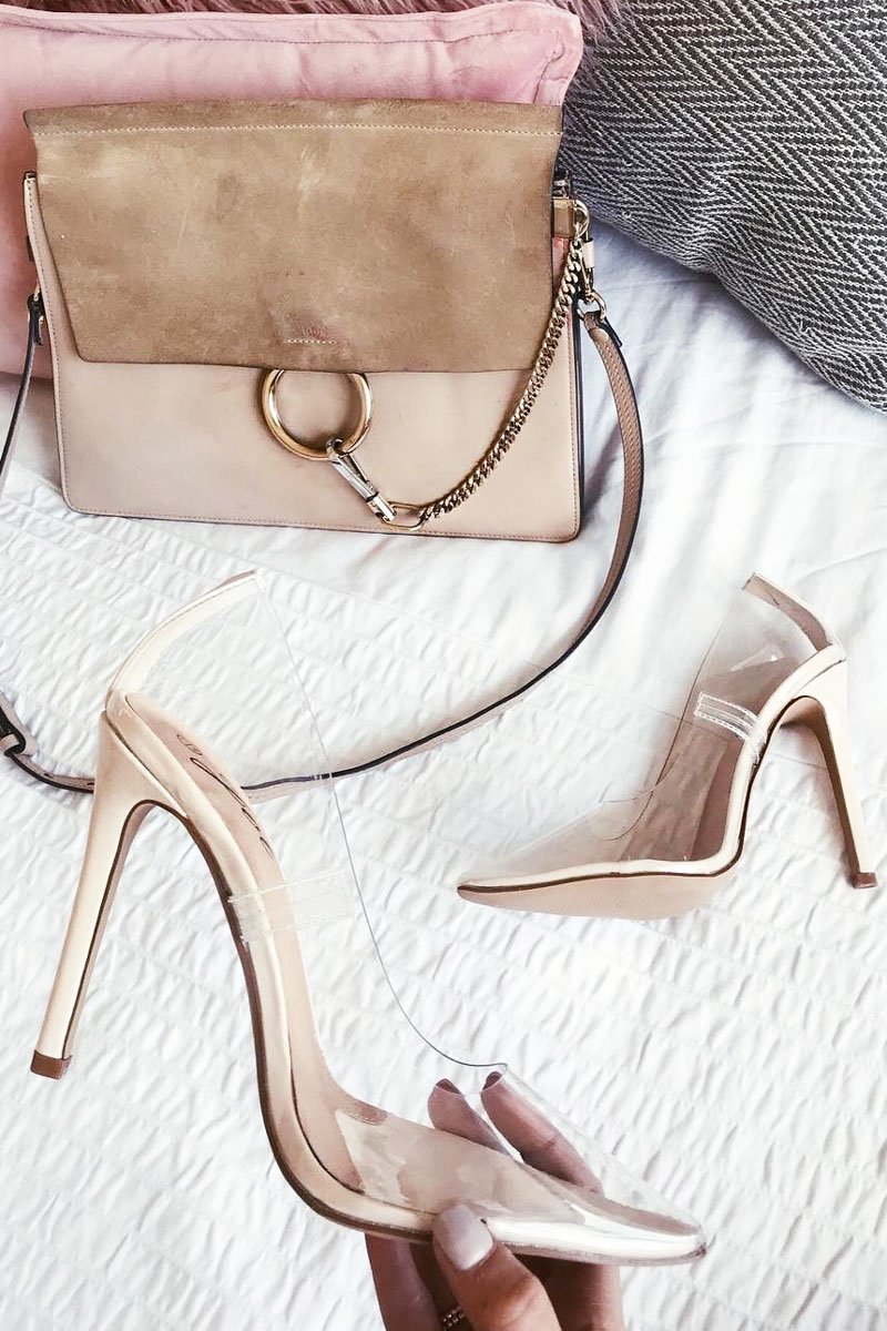 Clear Clear Court Shoe - Aiko-Heels