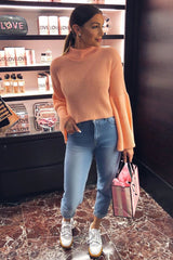 Coral High Neck Flared Sleeve Jumper - Aloni-Jumper