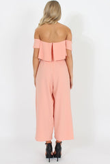 Coral Off The Shoulder Jumpsuit - Kyda-Jumpsuits
