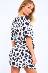 Cow Print Oversized Shift Dress - Dayle-Dresses