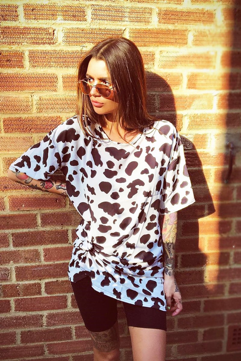 Cow Print Oversized Shift Dress - Dayle – Rebellious Fashion