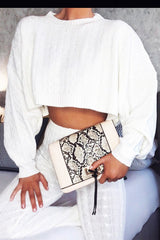 Cream Cable Knit Batwing Jumper Loungwear Set - Janea-Co-ords